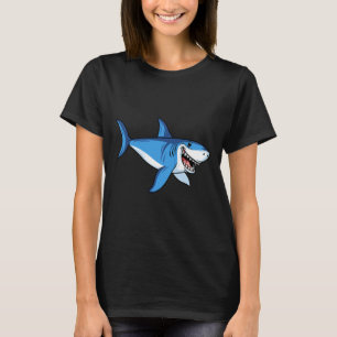 Lustiger Weißer Hai Sommerferien Strand Kinder T-Shirt