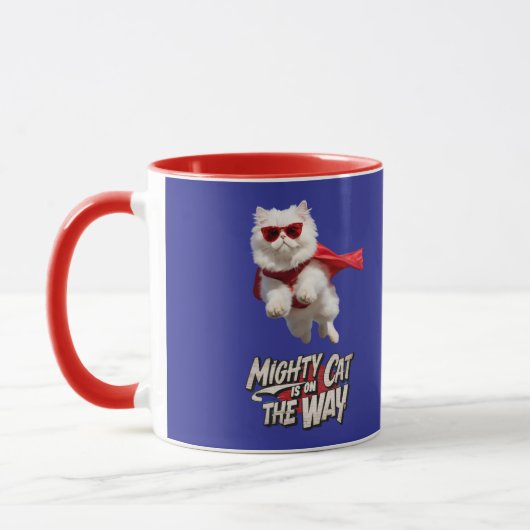Lustiger Weißer Perserkatze Becher Tasse (Links)