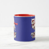 Lustiger Weißer Perserkatze Becher Tasse (Zentrum)