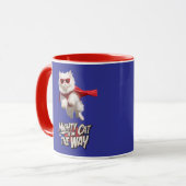Lustiger Weißer Perserkatze Becher Tasse (Vorderseite Links)
