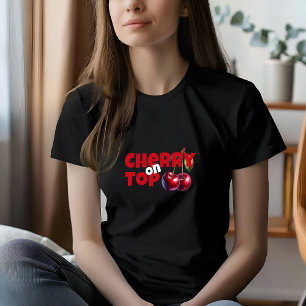 Lustiger weißer roter Kirsch-Vibe-Slogan Muttertag T-Shirt