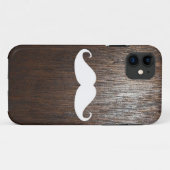 Lustiger weißer Schnurrbart auf Case-Mate iPhone Hülle (Rückseite (Horizontal))