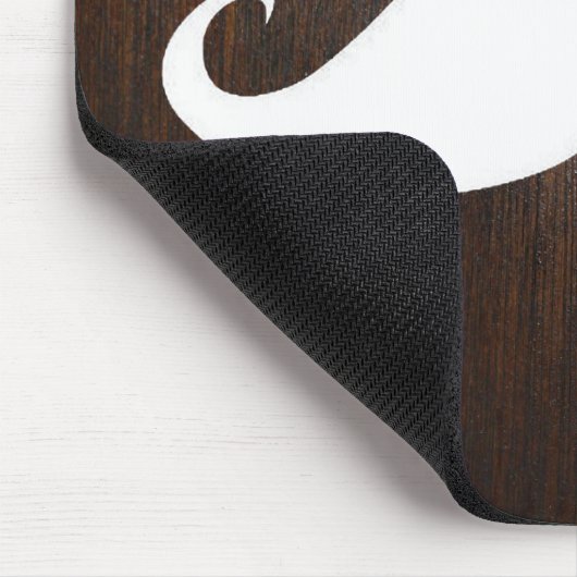 Lustiger weißer Schnurrbart auf Mousepad (Ecke)