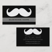 Lustiger weißer Schnurrbart und schlichtes Visitenkarte (Vorne/Hinten)