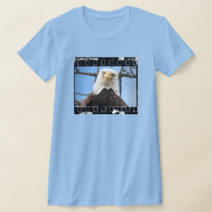Lustiger Weißkopfseeadler-Starre-Gesicht-Filmstrei T-Shirt