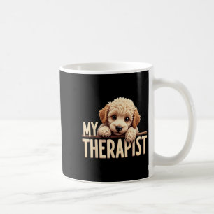 Lustiger Welpe Mein Therapeut Pudel Hund Kaffeetasse