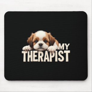 Lustiger Welpe Mein Therapeut Shih Tzu Hund Mousepad