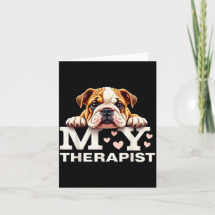 Lustiger Welpe mein Therast Englische Bulldogge Hu Karte