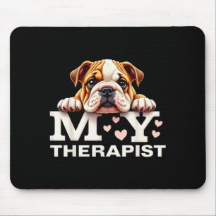 Lustiger Welpe Mein Therast Englische Bulldogge Hu Mousepad