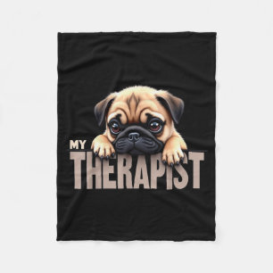 Lustiger Welpe Mein Therast Pug Hund  Fleecedecke