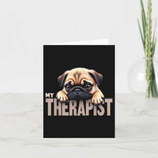 Lustiger Welpe Mein Therast-Pug-Hund  Karte