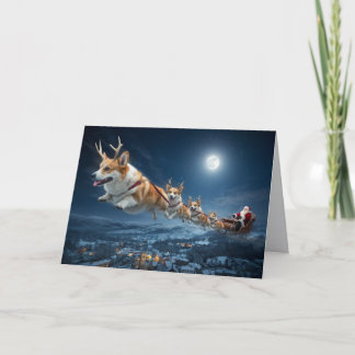 Lustiger Welsh Corgi Weihnachten Karte