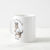 Lustiger Welsh Terrier Hund Geschäftsanzug Kaffee Kaffeetasse (Vorderseite Links)