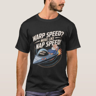 Lustiger Weltraum-Opa Schlaf Geschwindigkeit Retro T-Shirt