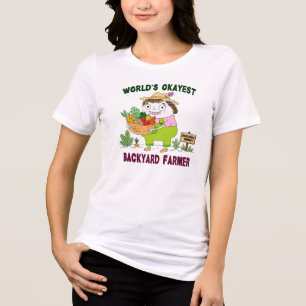 Lustiger Weltweit Okayester Hinterhof Bauer Tri-Blend Shirt