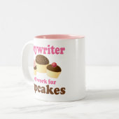 Lustiger Werbetexter Zweifarbige Tasse (Vorderseite Links)