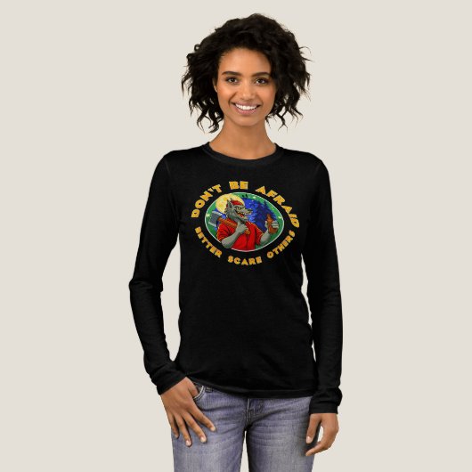 Lustiger Werwolf, Halloween-Motiv Tri-Blend Shirt (Volle Vorderseite)