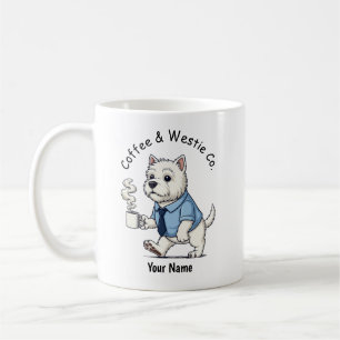 Lustiger West Highland White Dog Geschäftsanzug Ka Kaffeetasse