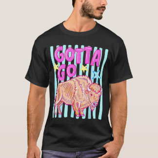 Lustiger Western-Bison muss zum Büffel-Rodeo-Somme T-Shirt