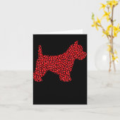 Lustiger Westie-Hundeliebhaber Herzen Liebt Westie Karte (Gelbe Blume)