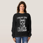 Lustiger Westie West Highland White Terrier Sweatshirt (Vorne ganz)