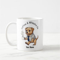 Lustiger Wheaten-Terrier-Geschäftsanzug-Kaffee 