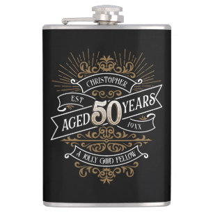 Lustiger Whiskey-50. Geburtstag für Männer Flachmann