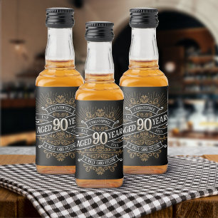 Lustiger Whiskey-90. Geburtstag für Männer Alkoholflaschenetikett