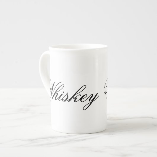 Lustiger Whisky-Hipster-Spaß-Kaffeetee humorvoll Porzellantasse (Vorderseite Links)