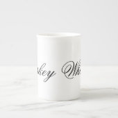 Lustiger Whisky-Hipster-Spaß-Kaffeetee humorvoll Porzellantasse (Vorderseite)