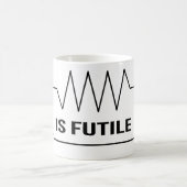Lustiger "Widerstand ist vergebliche" elektrische Kaffeetasse (Mittel)