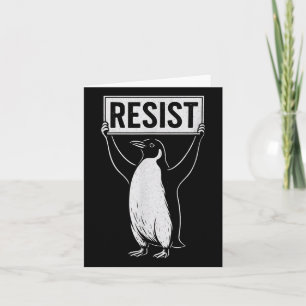 Lustiger Widerstand Pinguin Aktivismus Grafikdesig Karte