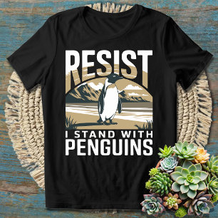 Lustiger Widerstand Pinguin Aktivismus T-Shirt