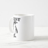 Lustiger Widerstand Pinguin Protest gegen Zölle  Kaffeetasse (Vorderseite Links)