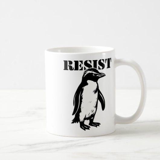 Lustiger Widerstand Pinguin Protest gegen Zölle  Kaffeetasse (Rechts)