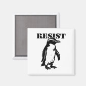 Lustiger Widerstand Pinguin Protest gegen Zölle Magnet (Vorderseite/Rückseite)