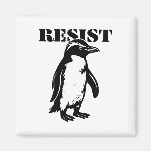 Lustiger Widerstand Pinguin Protest gegen Zölle Magnet (Vorne)