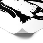 Lustiger Widerstand Pinguin Protest gegen Zölle  Poster (Ecke)