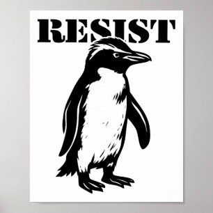 Lustiger Widerstand Pinguin Protest gegen Zölle Poster