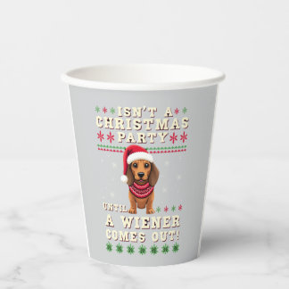 Lustiger Wiener Hund Weihnachten Dachshund Feierta Pappbecher