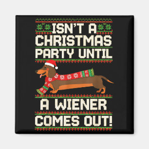 Lustiger Wiener Hund Weihnachten Dachshund Urlaub Magnet