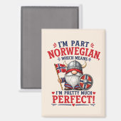 Lustiger Wikinger/Norwegischer Gnom, "Ich bin teil Magnet (Vorderseite/Rückseite)