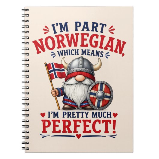 Lustiger Wikinger/Norwegischer Gnom, "Ich bin teil Notizblock (Vorderseite)