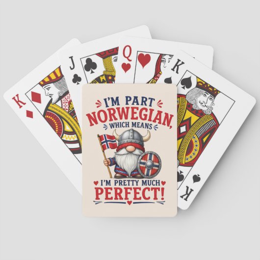 Lustiger Wikinger/Norwegischer Gnom, "Ich bin teil Spielkarten (Rückseite)