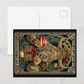 Lustiger Wikinger Weihnachtsmann Valhalla Weihnach Postkarte (Vorne/Hinten)