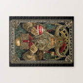 Lustiger Wikinger Weihnachtsmann Valhalla Weihnach Puzzle (Horizontal)
