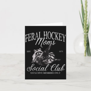 Lustiger Wilder Hockey-Mütter Sozialclub Waschbär  Karte
