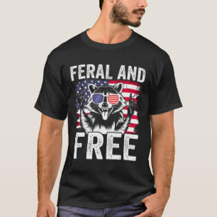 Lustiger Wilder Und Freier Waschbär-Junge Männer U T-Shirt