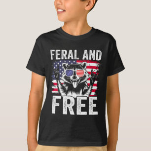 Lustiger Wilder Und Freier Waschbär-Junge Männer U T-Shirt