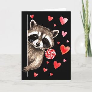 Lustiger Wilder Waschbär Valentinstag Sarkastische Karte